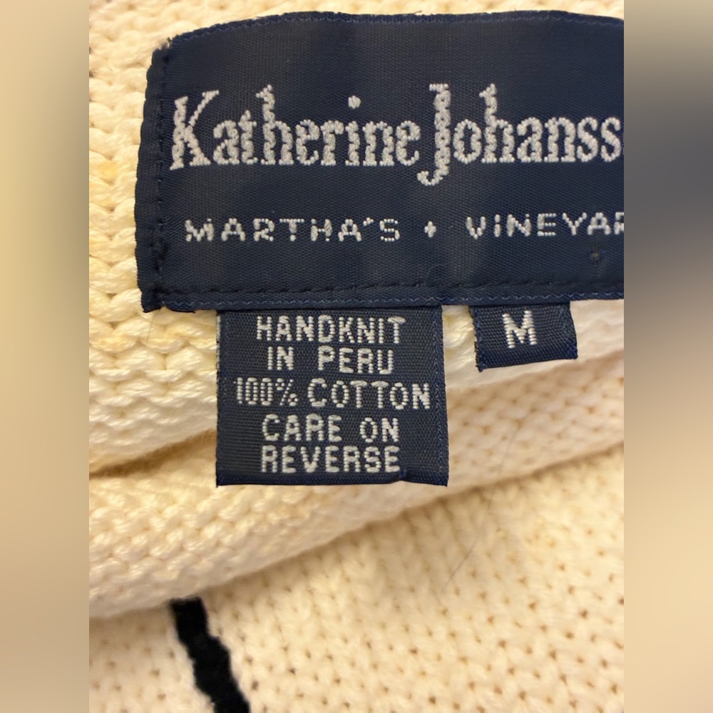 White Golf Motif Knit Sweater - Picture 9 of 14
